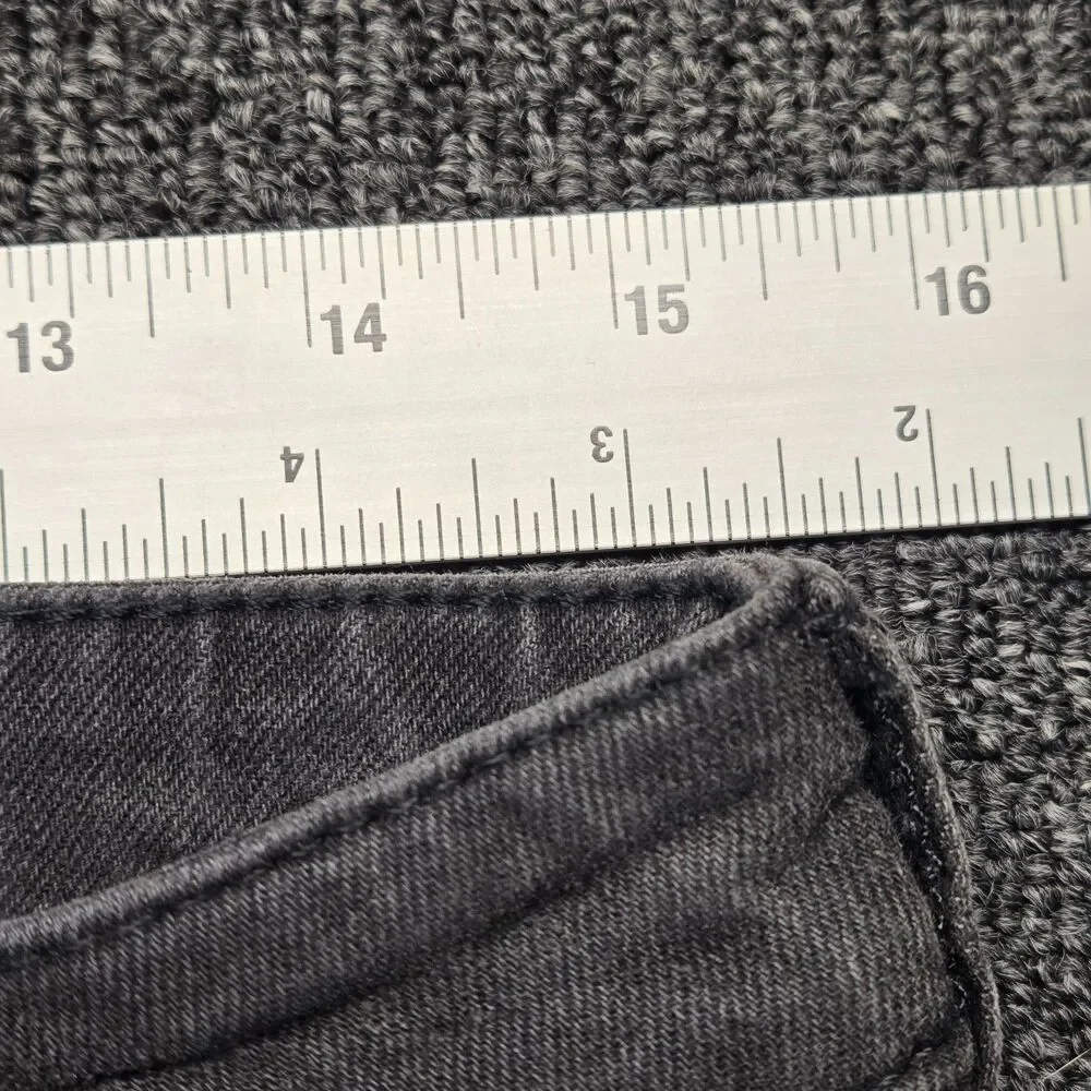 H&M &Denim Jeans Women’s 8 High Waist Straight Leg Gray Stretch Ankle Pants